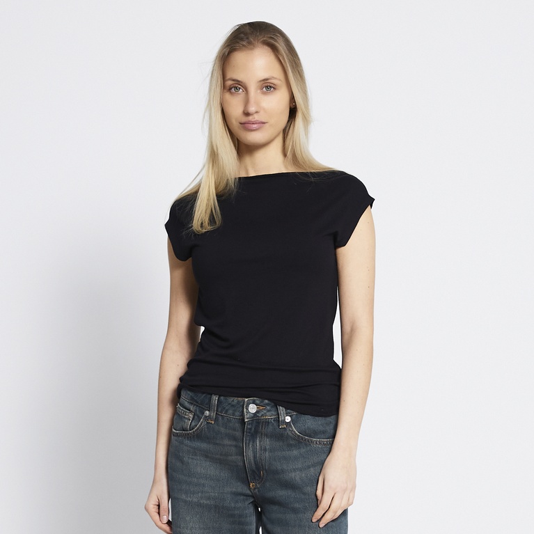 Soft feel top "Livia" Black
